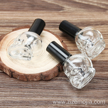 Luxury empty skull 10ml glass nail polish bottles